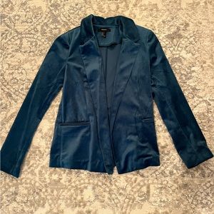 Blue velvet blazer